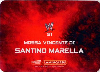 2014 Edibas WWE Lamincards #91 Santino Marella Back