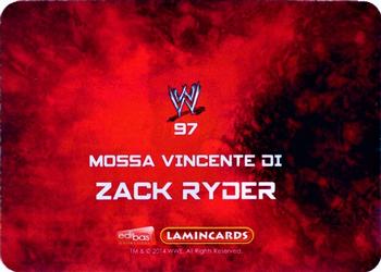 2014 Edibas WWE Lamincards #97 Zack Ryder Back