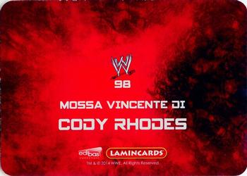 2014 Edibas WWE Lamincards #98 Cody Rhodes Back