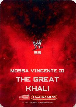 2014 Edibas WWE Lamincards #99 The Great Khali Back
