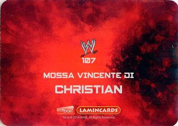 2014 Edibas WWE Lamincards #107 Christian Back