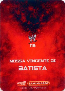 2014 Edibas WWE Lamincards #115 Batista Back