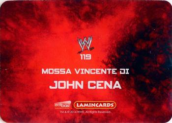 2014 Edibas WWE Lamincards #119 John Cena Back