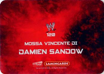 2014 Edibas WWE Lamincards #120 Damien Sandow Back