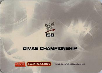 2014 Edibas WWE Lamincards #158 Divas Championship Belt Back