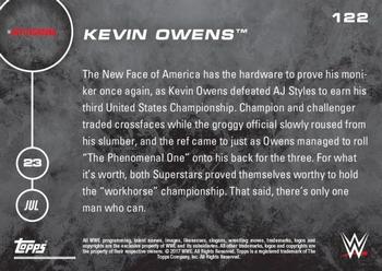 2016 Topps Now WWE #122 Kevin Owens Back
