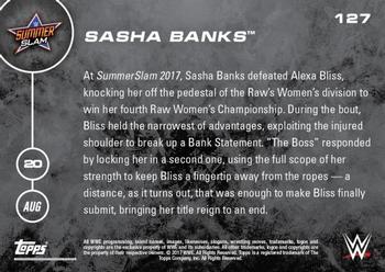 2016 Topps Now WWE #127 Sasha Banks Back