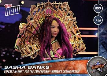 2016 Topps Now WWE #127 Sasha Banks Front