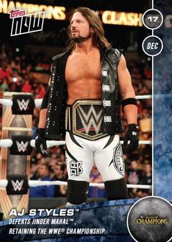 2016 Topps Now WWE #154 AJ Styles Front