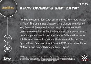 2016 Topps Now WWE #155 Kevin Owens / Sami Zayn Back