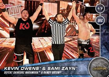 2016 Topps Now WWE #155 Kevin Owens / Sami Zayn Front