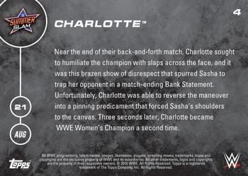 2016 Topps Now WWE #4 Charlotte Back