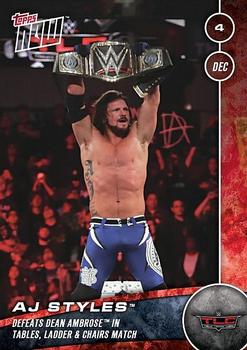 2016 Topps Now WWE #37 AJ Styles Front