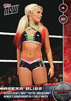 2016 Topps Now WWE #38 Alexa Bliss Front