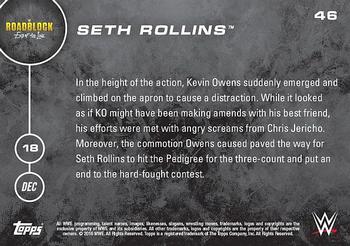 2016 Topps Now WWE #46 Seth Rollins Back