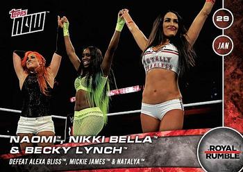 2016 Topps Now WWE #49 Naomi / Nikki Bella / Becky Lynch Front