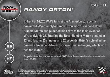 2016 Topps Now WWE #56-B Randy Orton Back