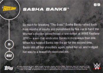 2016 Topps Now WWE #69 Sasha Banks Back