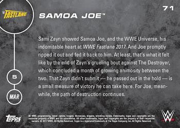 2016 Topps Now WWE #71 Samoa Joe Back