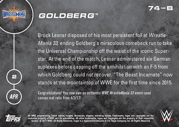 2016 Topps Now WWE #74-B Goldberg Back