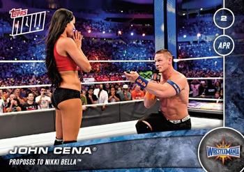 2016 Topps Now WWE #76 John Cena / Nikki Bella Front