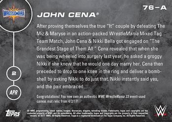 2016 Topps Now WWE #76-A John Cena / Nikki Bella Back