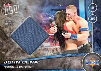 2016 Topps Now WWE #76-A John Cena / Nikki Bella Front