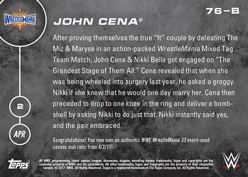 2016 Topps Now WWE #76-B John Cena / Nikki Bella Back