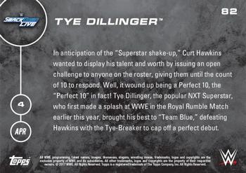 2016 Topps Now WWE #82 Tye Dillinger Back