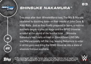 2016 Topps Now WWE #83 Shinsuke Nakamura Back
