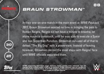 2016 Topps Now WWE #88 Braun Strowman Back