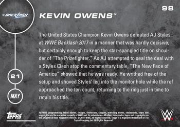 2016 Topps Now WWE #98 Kevin Owens Back