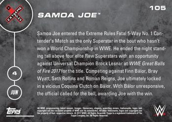 2016 Topps Now WWE #105 Samoa Joe Back