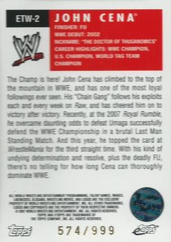 2007 Topps eTopps #ETW-2 John Cena Back
