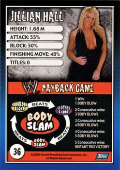 2006 Topps WWE Payback (English Edition) #36 Jillian Hall Back