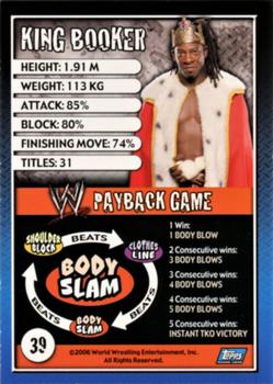 2006 Topps WWE Payback (English Edition) #39 King Booker Back