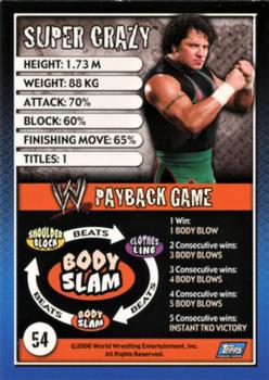 2006 Topps WWE Payback (English Edition) #54 Super Crazy Back