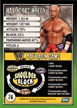 2006 Topps WWE Payback (English Edition) #76 Hardcore Holly Back