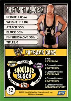 2006 Topps WWE Payback (English Edition) #82 C.W. Anderson Back