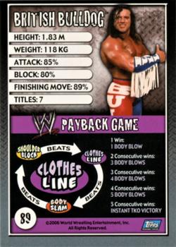 2006 Topps WWE Payback (English Edition) #89 British Bulldog Back