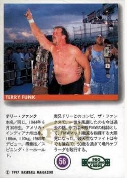 1997 BBM Pro Wrestling #57 Terry Funk Back