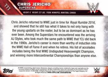 2016 Topps WWE Then Now Forever - Bronze #111 Chris Jericho Back