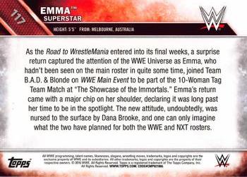 2016 Topps WWE Then Now Forever - Bronze #117 Emma Back