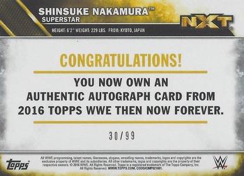 2016 Topps WWE Then Now Forever - Autographs #NNO Shinsuke Nakamura Back