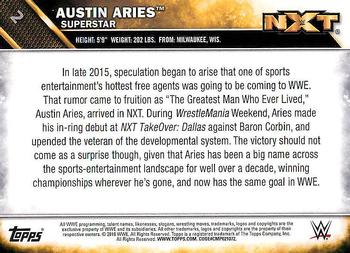 2016 Topps WWE Then Now Forever - NXT Prospects #2 Austin Aries Back