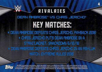 2016 Topps WWE Then Now Forever - Rivalries WWE #4 Dean Ambrose / Chris Jericho Back