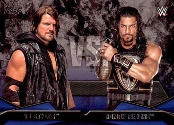 2016 Topps WWE Then Now Forever - Rivalries WWE #5 Roman Reigns / AJ Styles Front