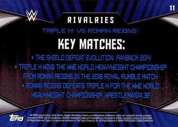 2016 Topps WWE Then Now Forever - Rivalries WWE #11 Roman Reigns / Triple H Back