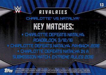 2016 Topps WWE Then Now Forever - Rivalries WWE #13 Natalya / Charlotte Back