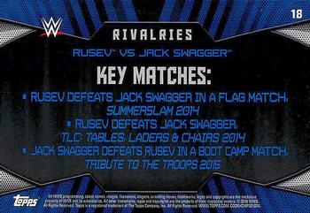 2016 Topps WWE Then Now Forever - Rivalries WWE #18 Rusev / Jack Swagger Back